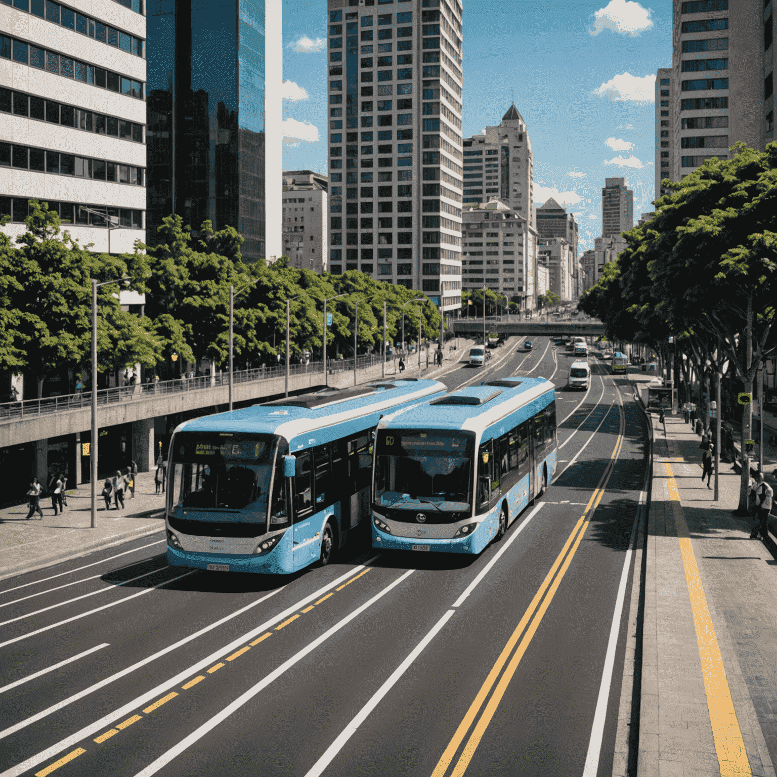 Curitiba's efficient Bus Rapid Transit system with dedicated lanes and modern stations